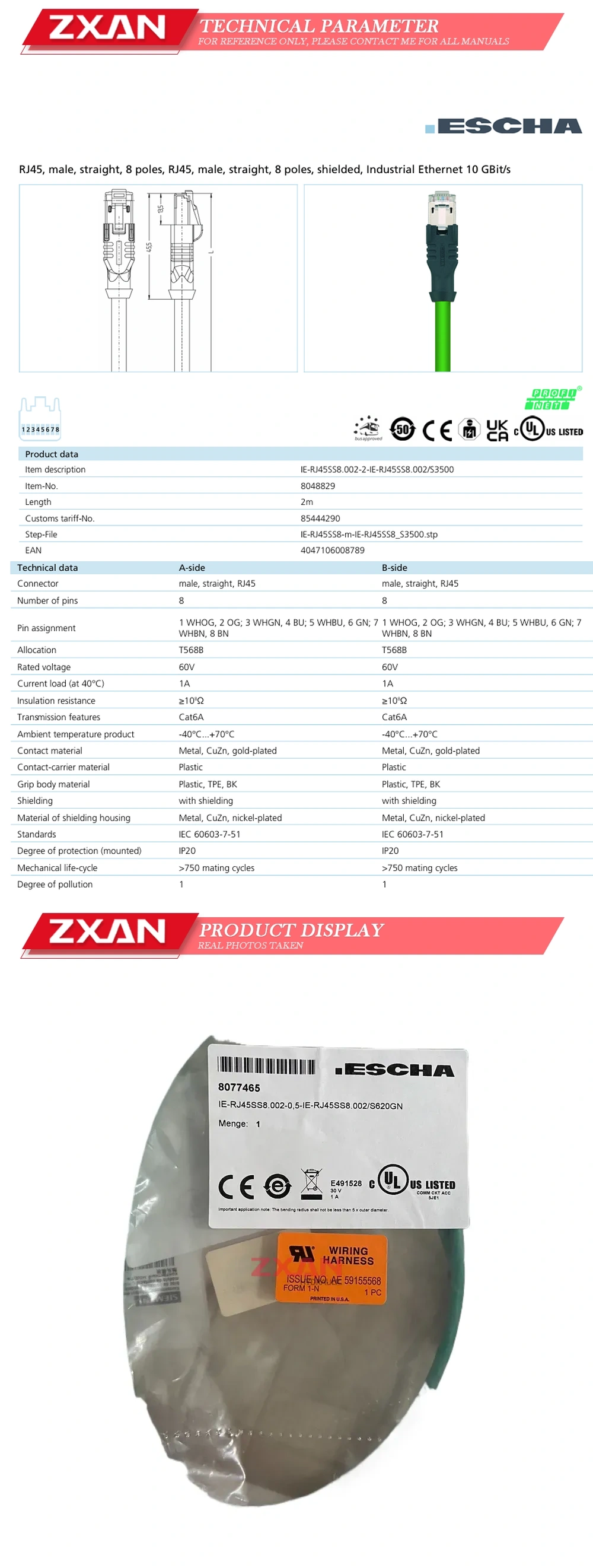 ESCHA IE-RJ45SS8 Description