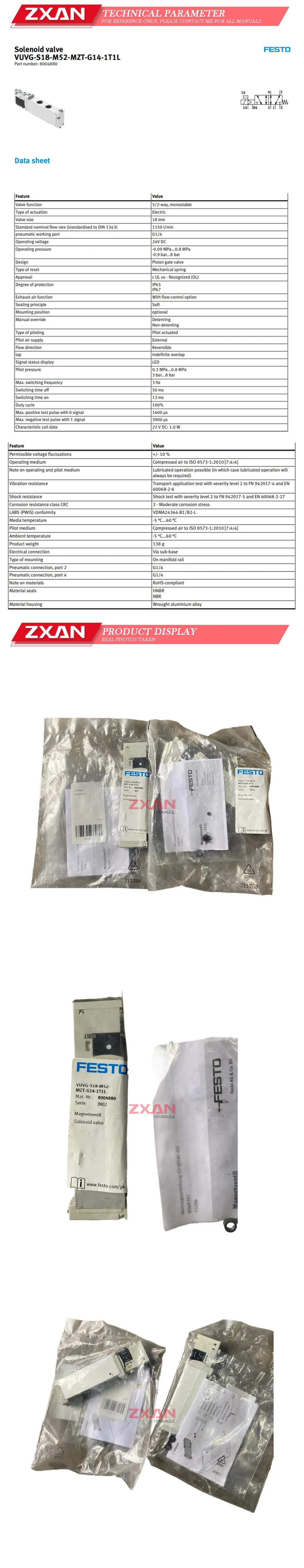 Festo VUVG-S18-M52-MZT-G14-1T1L Description