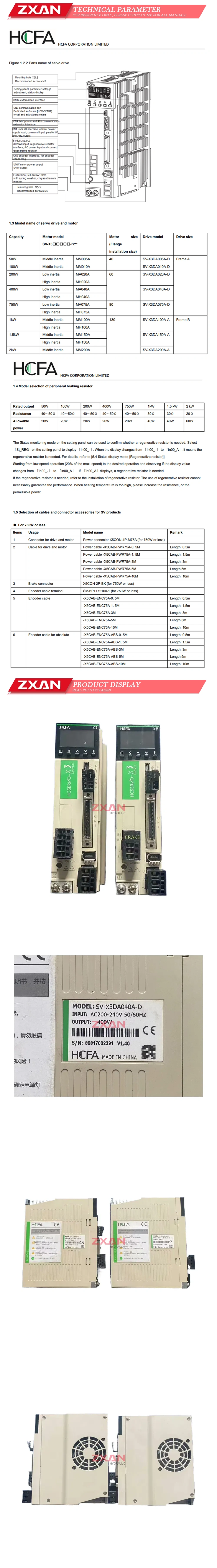 HCFA SV-X3DA040A-D Description