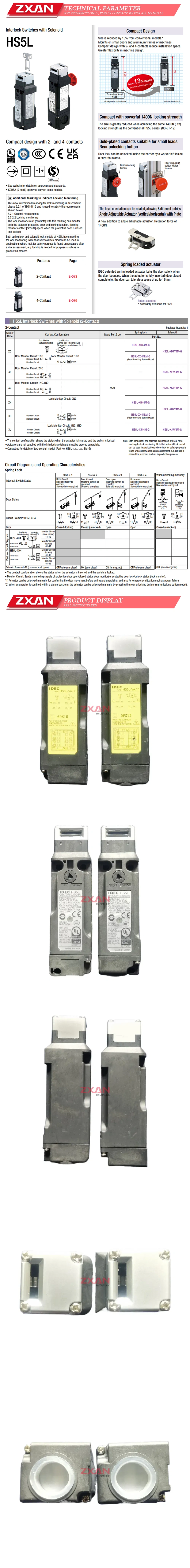 IDEC HS5L-VA7Y Description