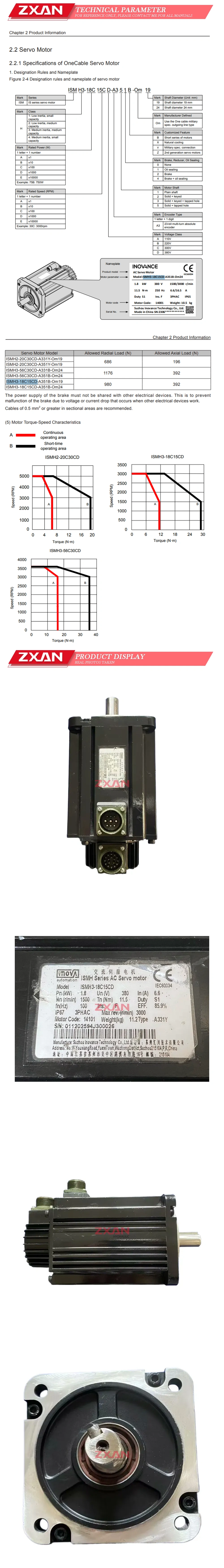 Inovance ISMH3-18C15CD-A331Y Description