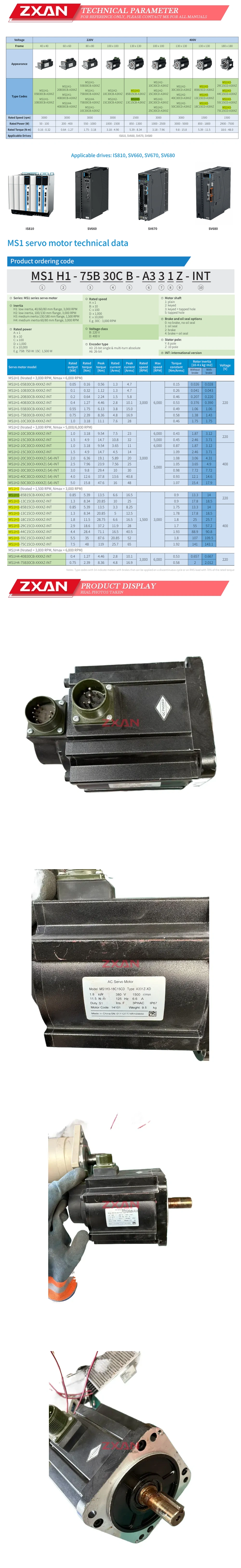 Inovance MS1H3-18C15CD A331Z-XD Description