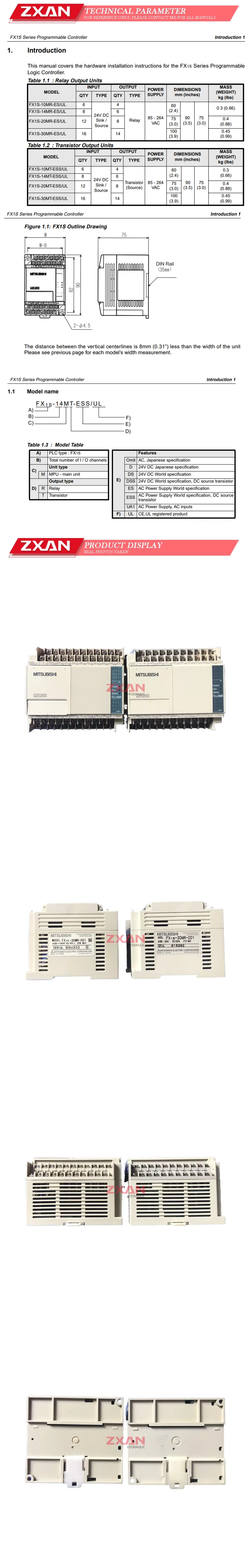 Mitsubishi FX1S-30MR-001 Description