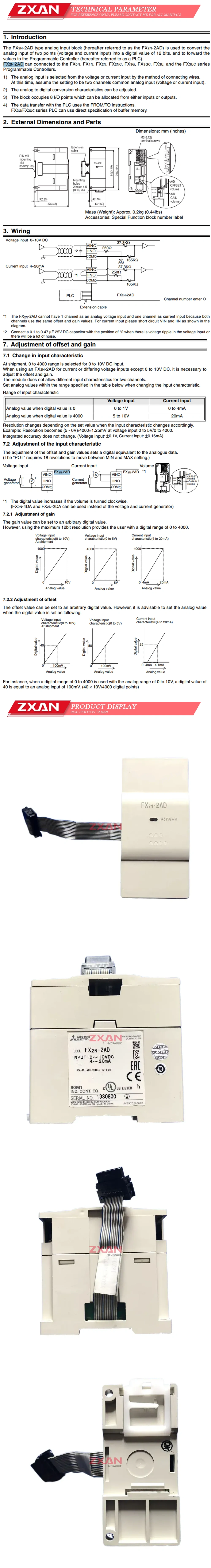 Mitsubishi FX2N-2AD Description