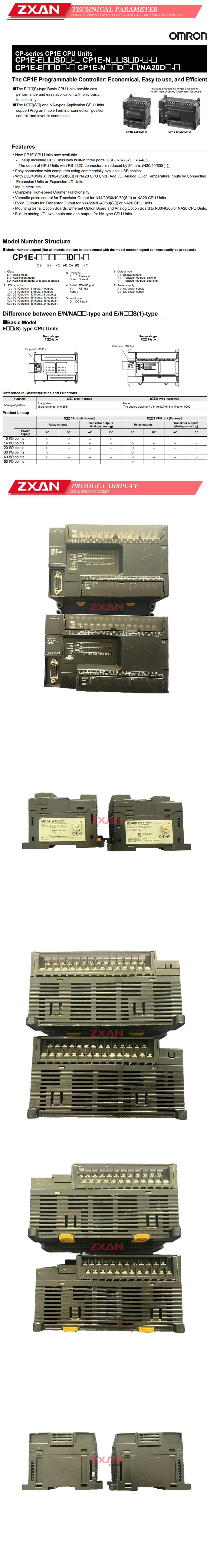 OMRON CP1E-N40STD-D Description