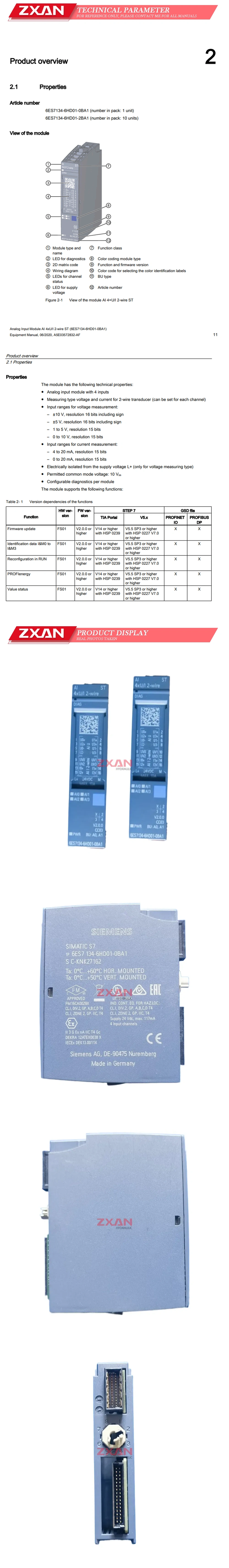 SIEMENS 6ES7134-6HD01-0BA1 Description