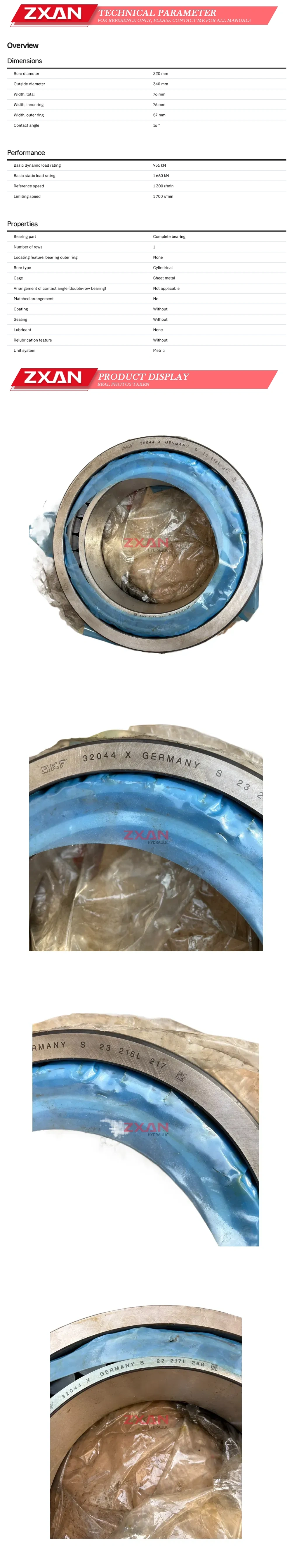 SKF 32044 X Description