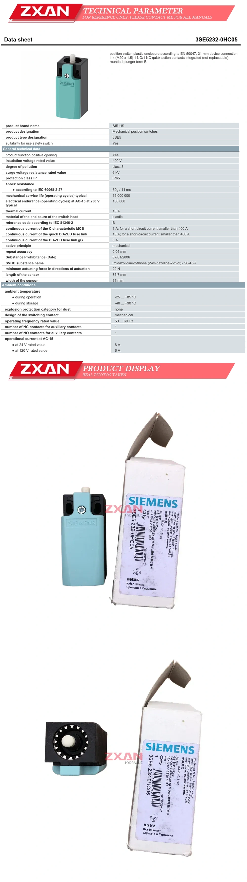 Siemens 3SE5232-0HC05 Description