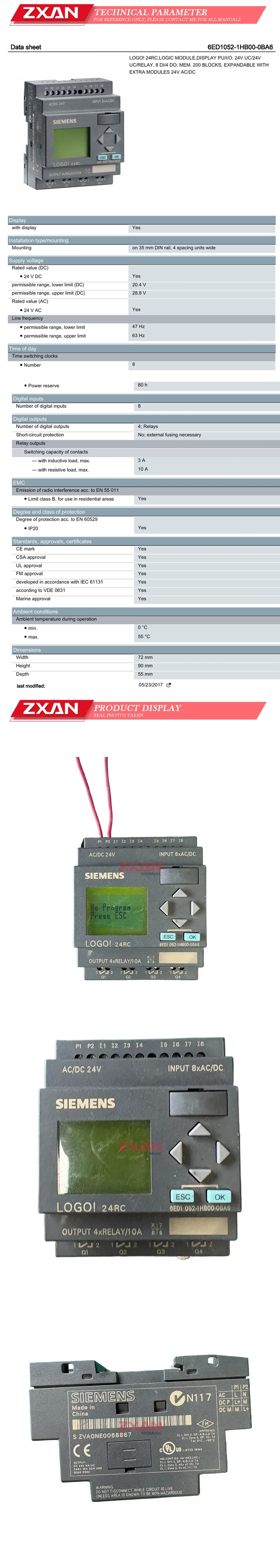 Siemens 6ED1 052-1HB00-0BA6 Description
