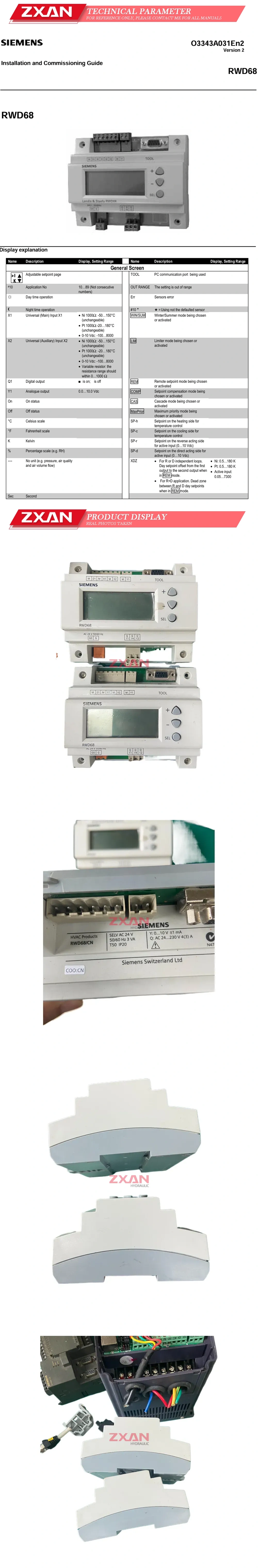 Siemens RWD68 Description