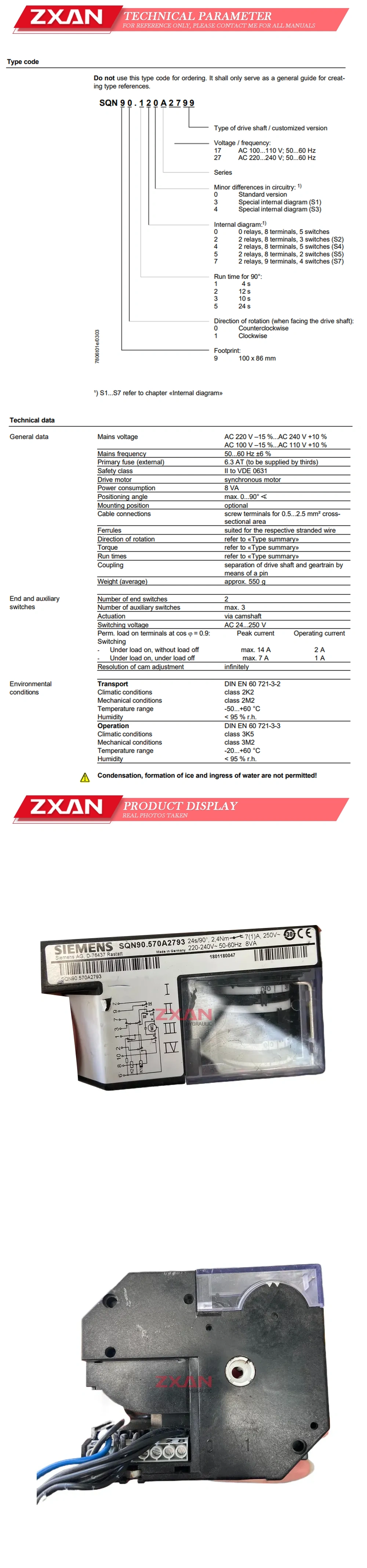 Siemens SQN90.570A2793 Description