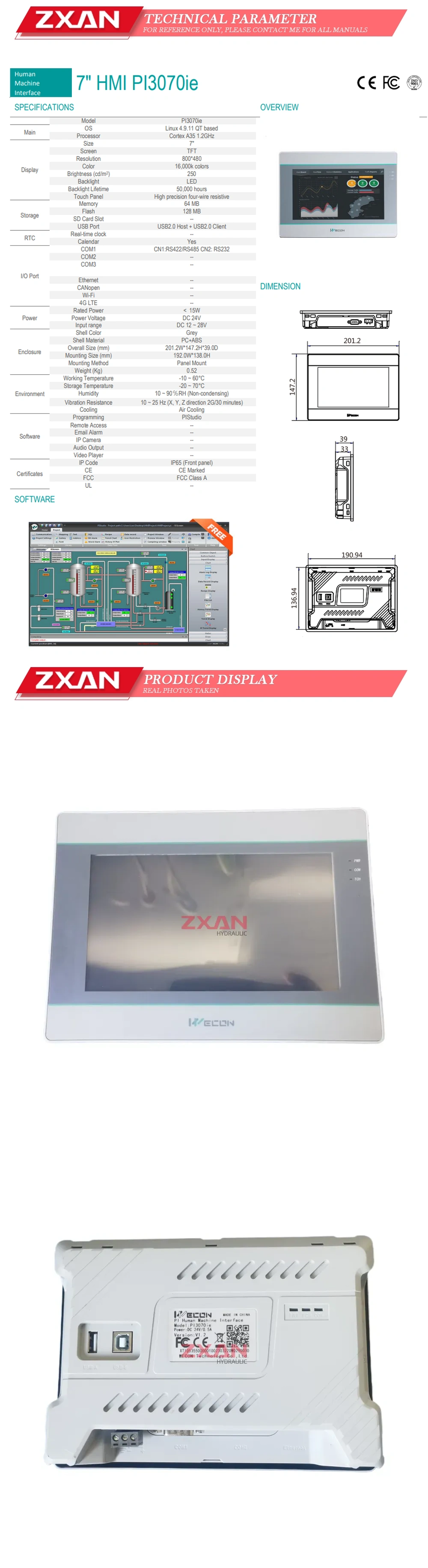 WECON PI3070ie Description