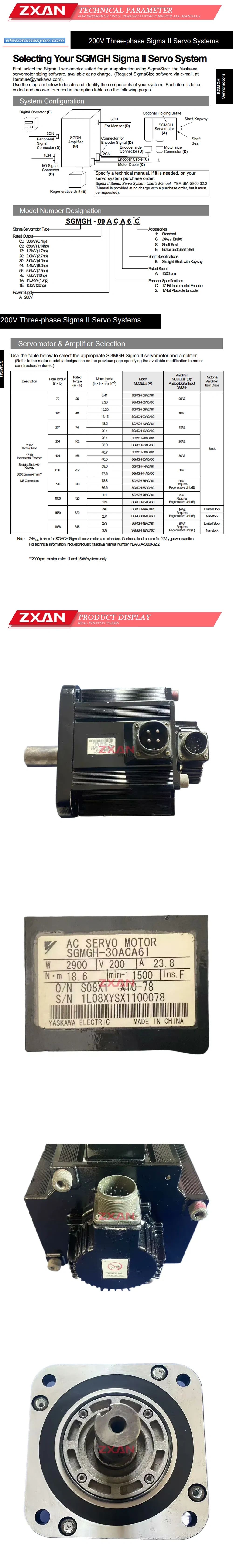 YASKAWA SGMGH-30ACA61 Description
