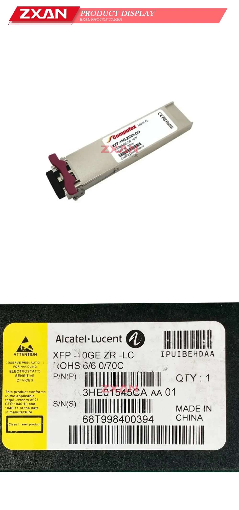 Alcatel-Lucent XFP -10GE ZR -LC Description