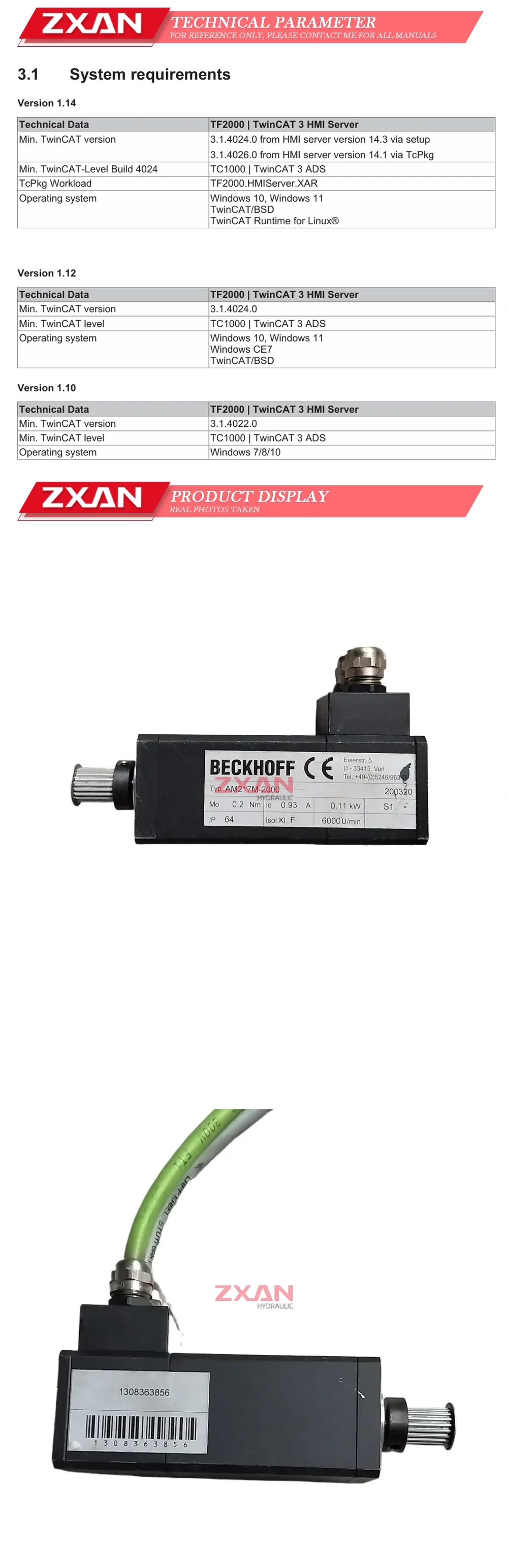 BECKHOFF AM217M-2000 Description