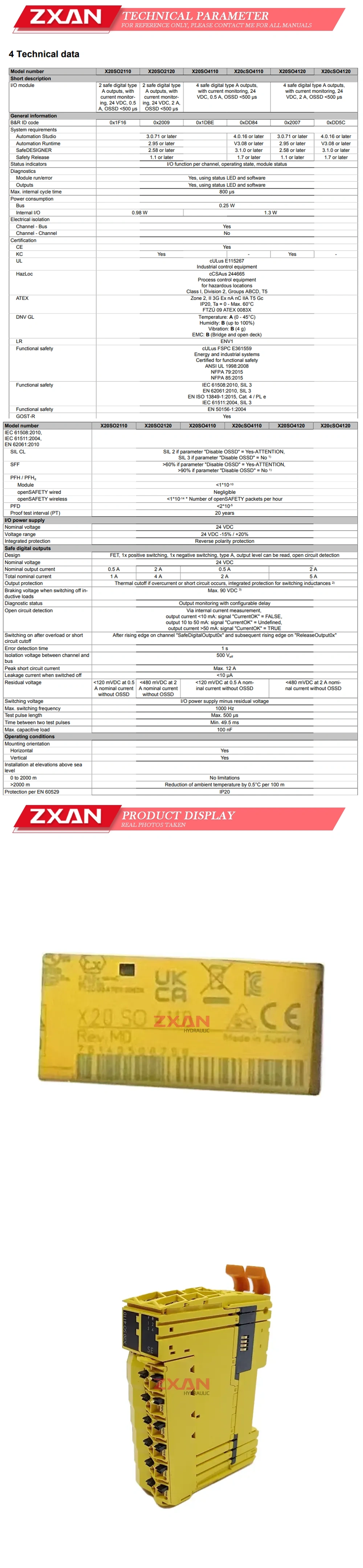 B&R X20SO4110 Description
