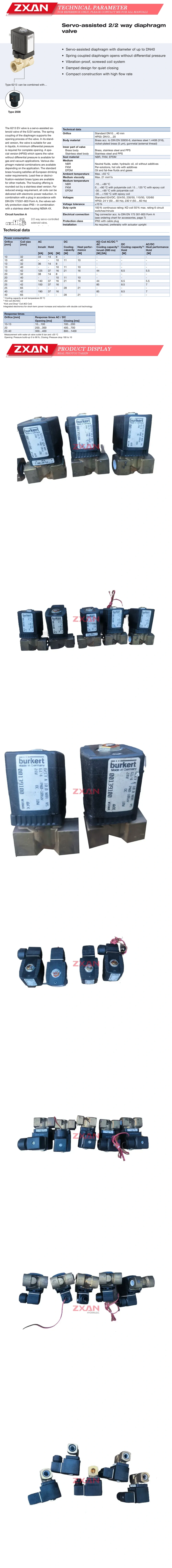 Burkert 6213 A10.0 NBR M5 Description