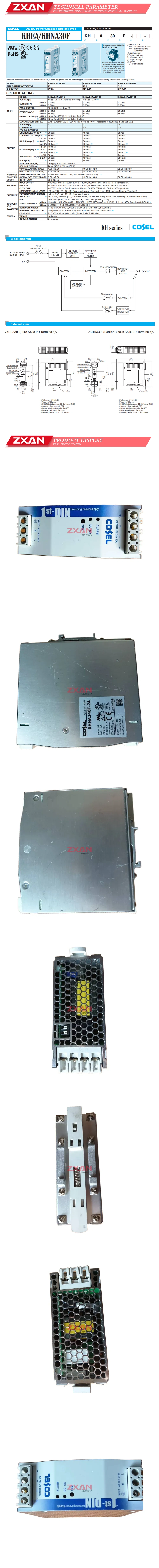 COSEL KHNA240F-24 Description