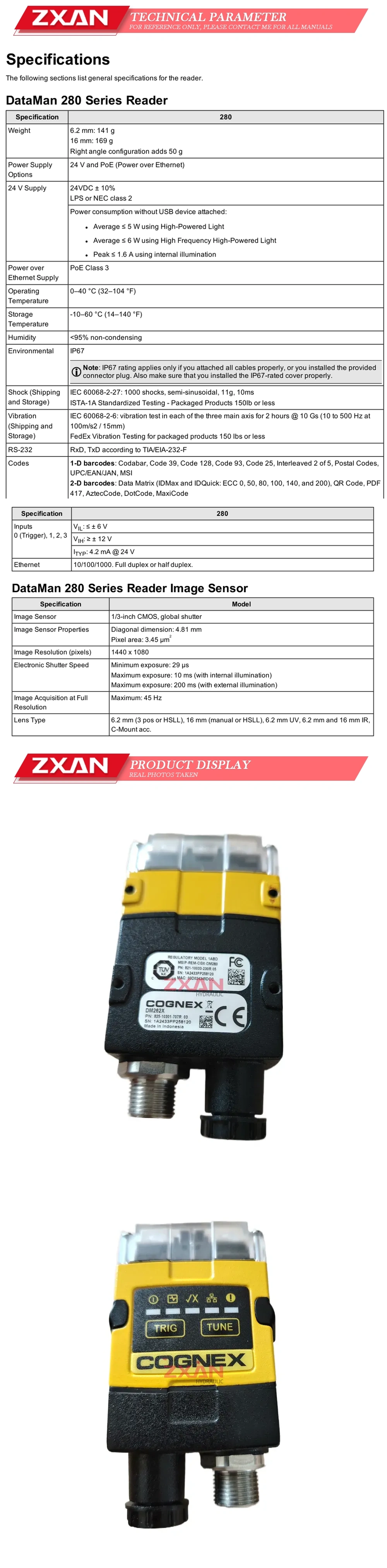 Cognex DM282X Description