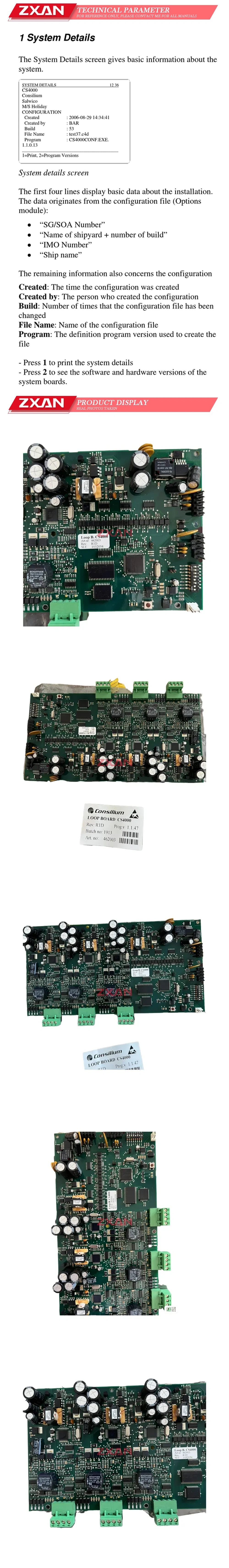 Consilium LOOP BOARD CS4000 462003 Description