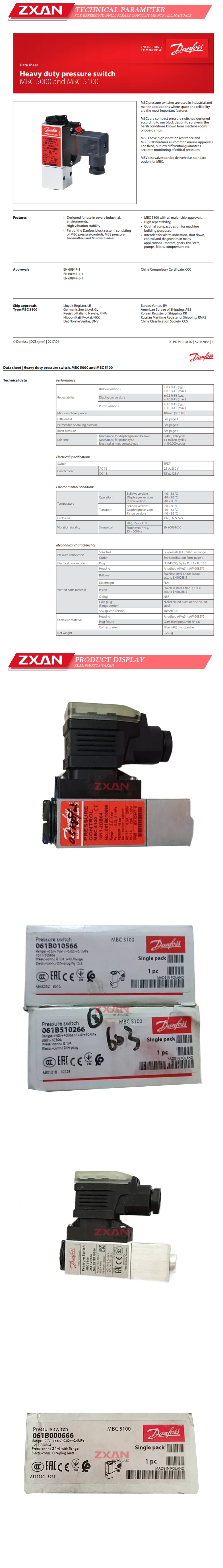 DANFOSS MBC 5100 061B010566 Description