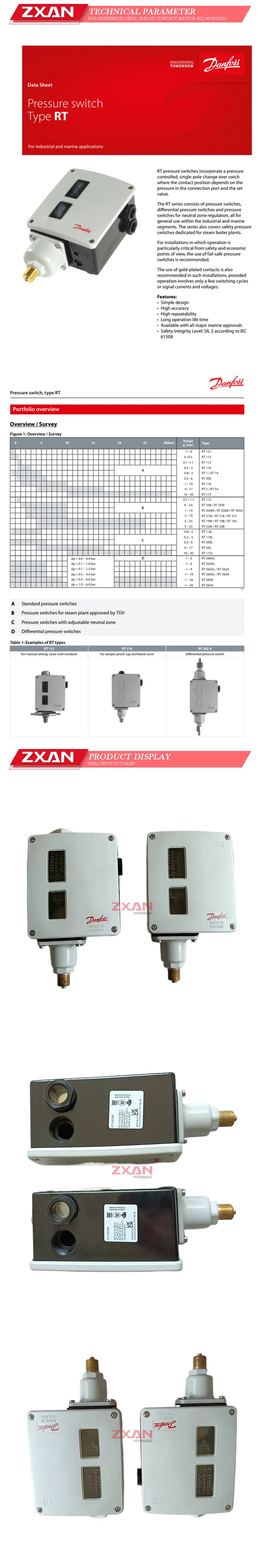 DANFOSS RT116 017-520366 Description