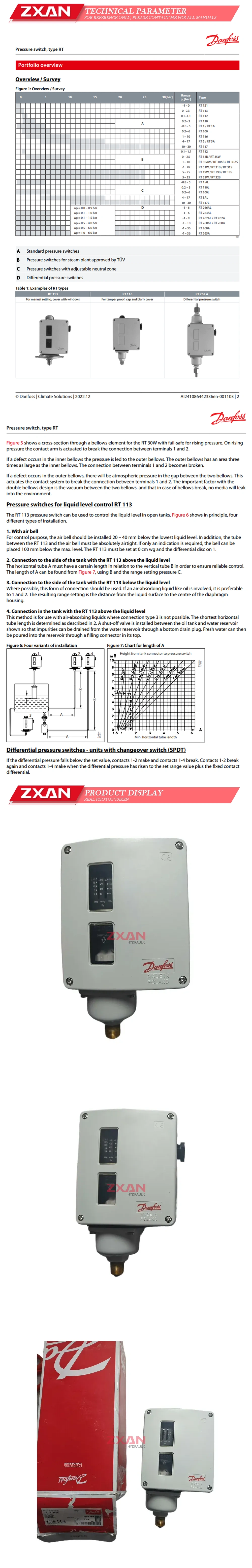DANFOSS RT121 017-52156 Description