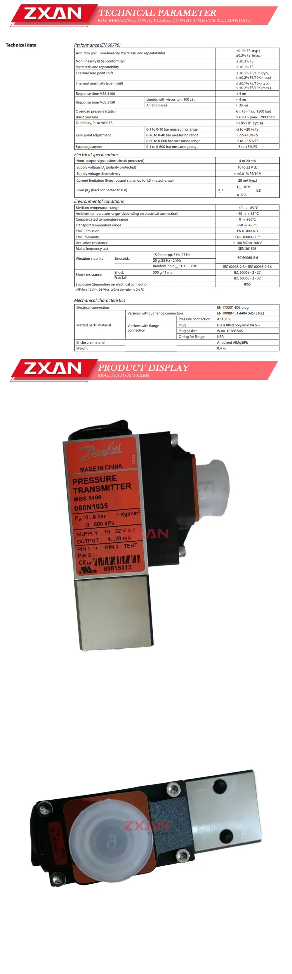 Danfoss MBS 5100 060N1035 Description