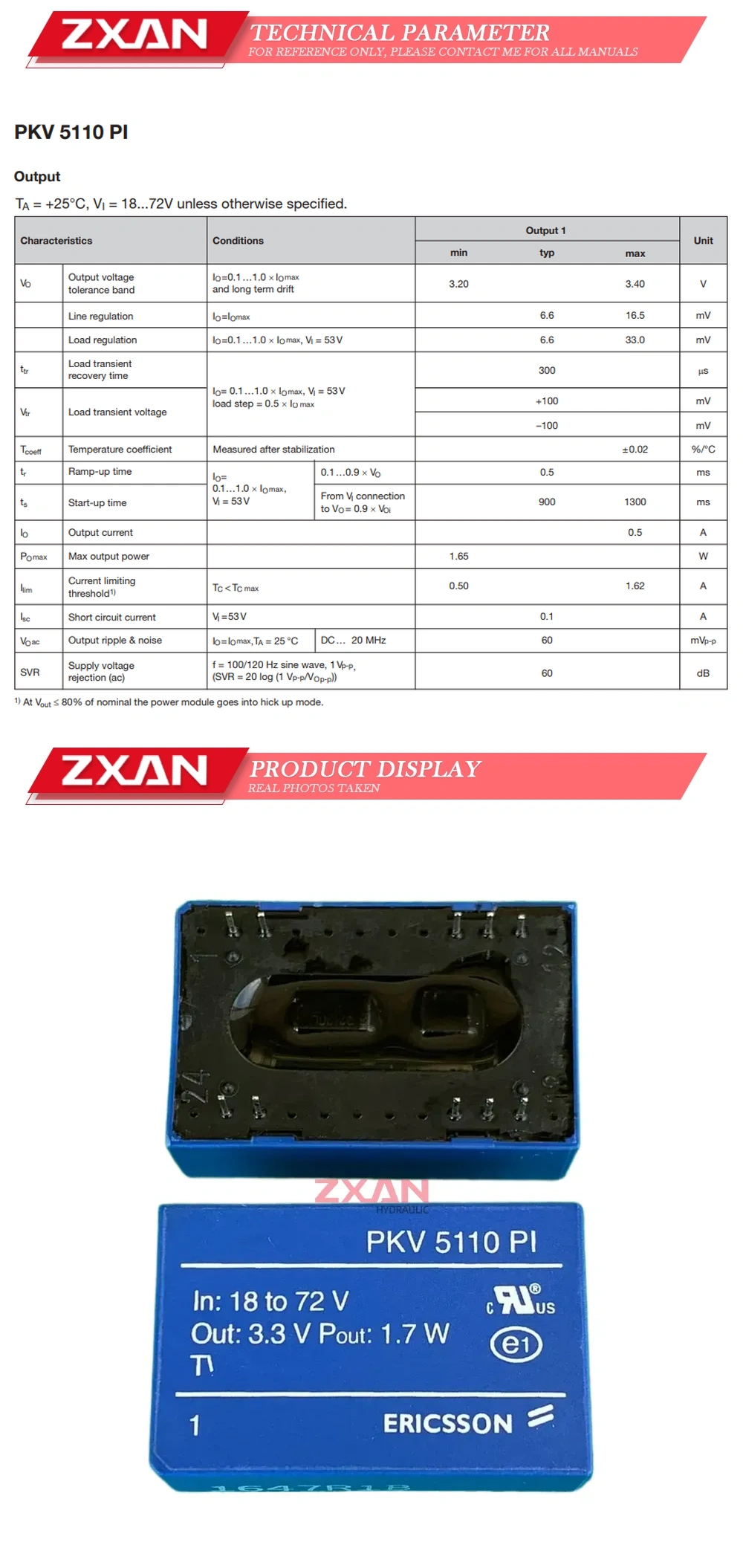 ERICSSON PKV 5110 PI Description