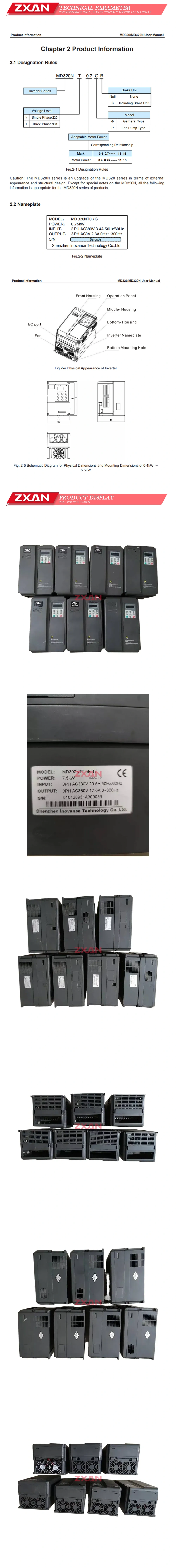 Inovance MD320NT/MD300NT Description