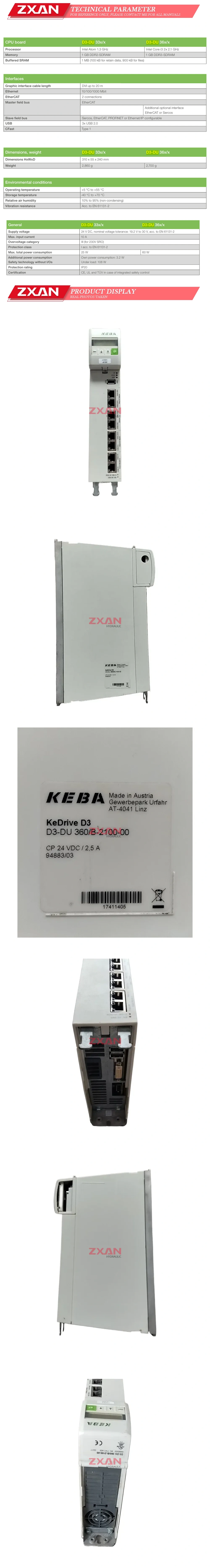 KEBA D3-DU 360/B-2100-00 Description