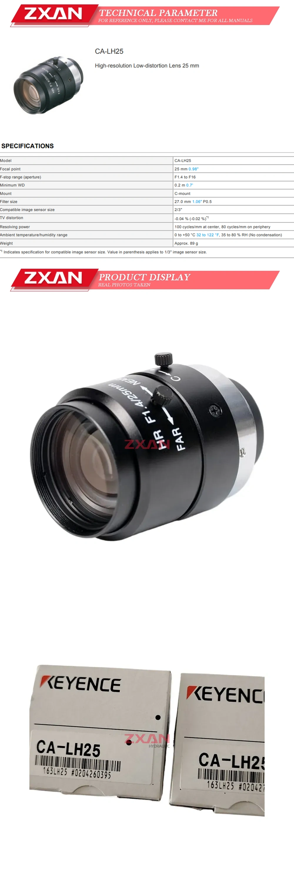 Keyence CA-LH25 Description