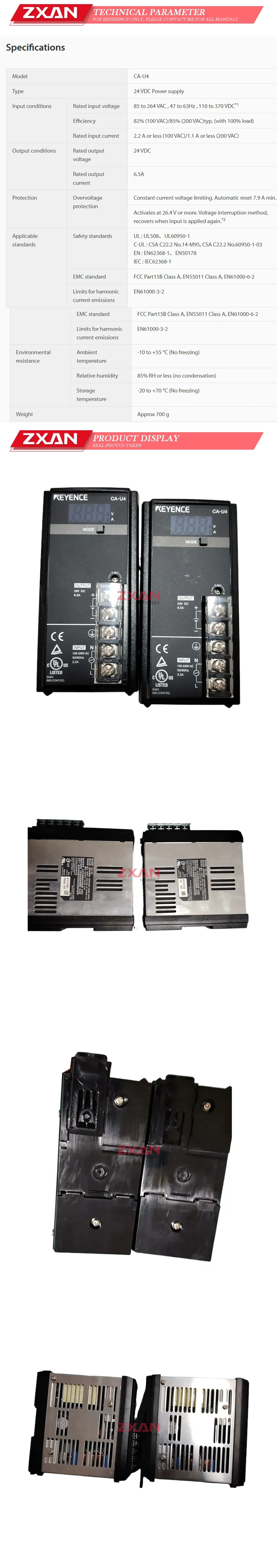 Keyence CA-U4 Description