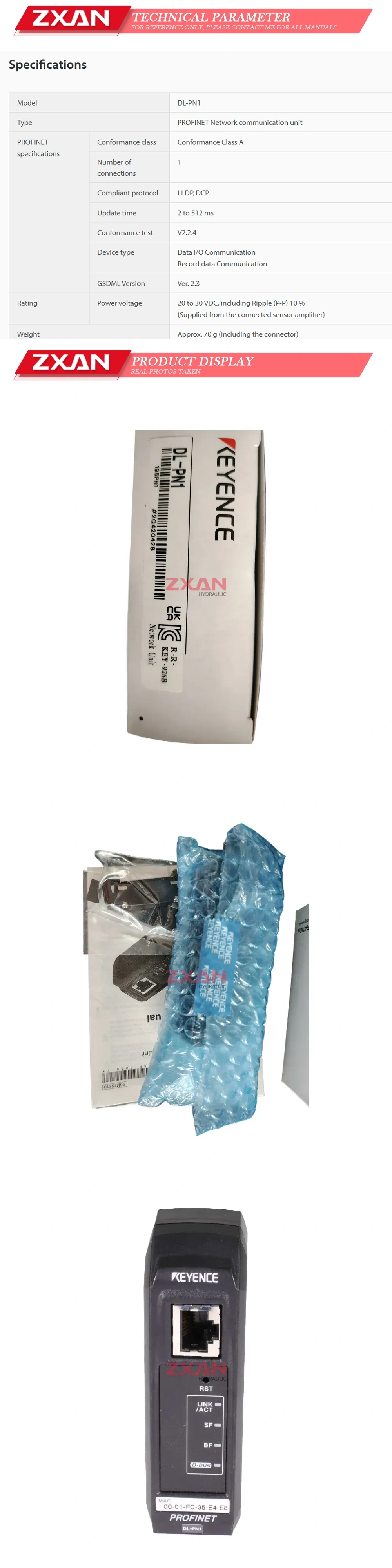 Keyence DL-PN1 Description