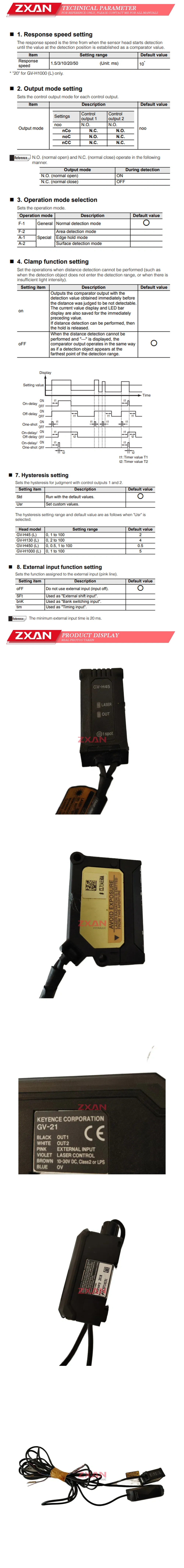 Keyence GV-H45/GV-21 Description