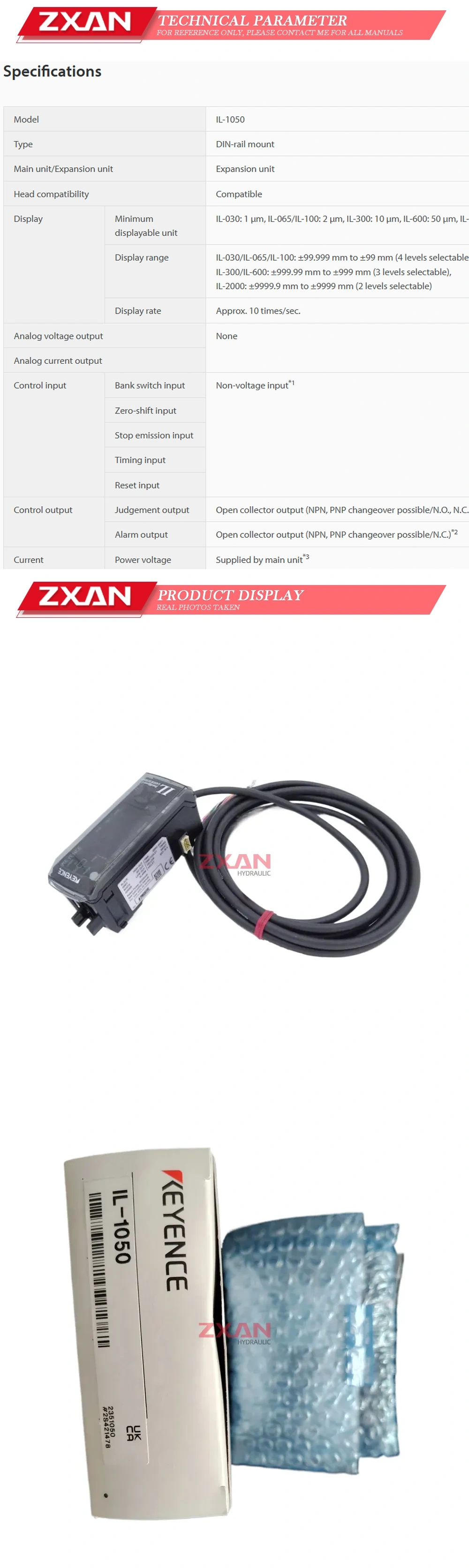 Keyence IL-1050 Description
