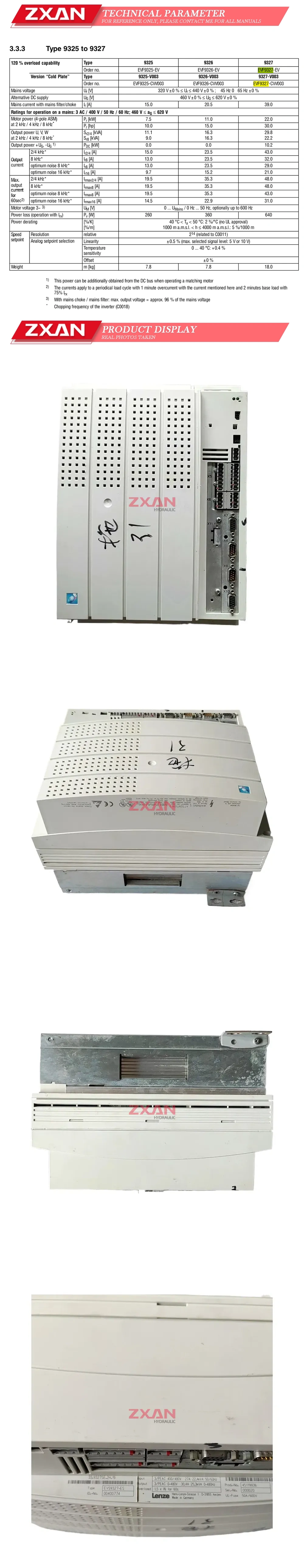 LENZE EVF9327-ES Description