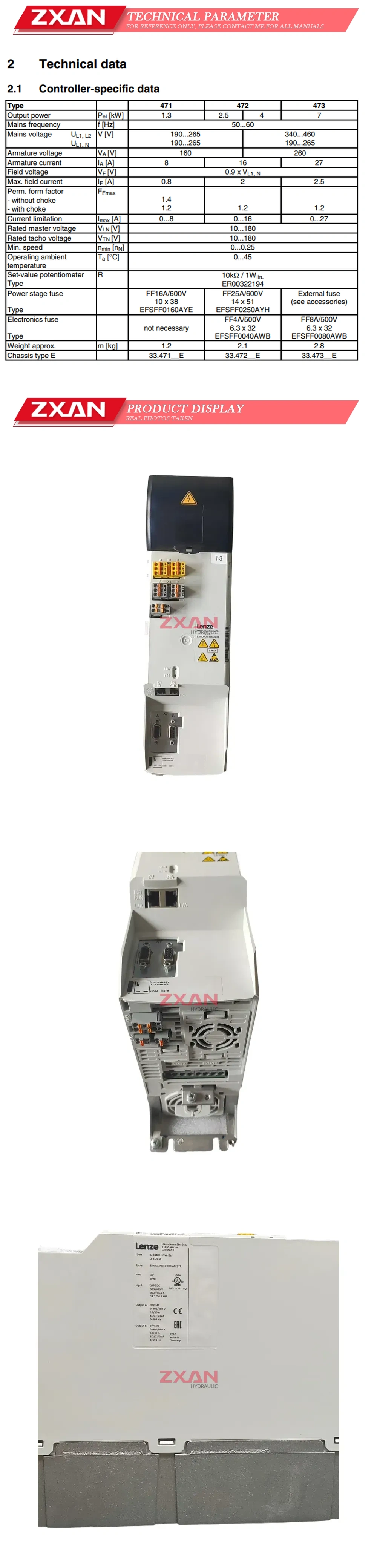 Lenze E70ACMDE0204VA2ETR Description