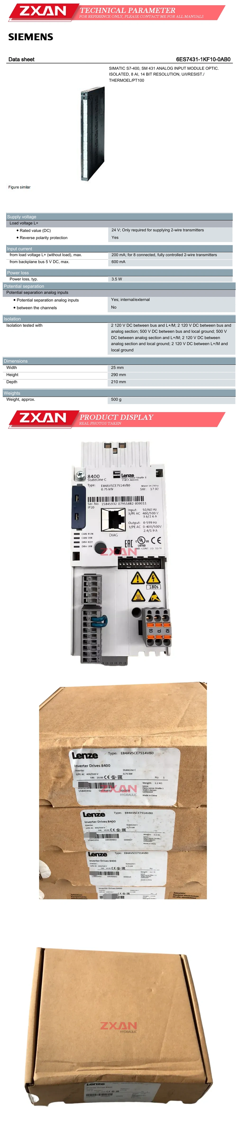Lenze E84AVSCE7514VB0 Description