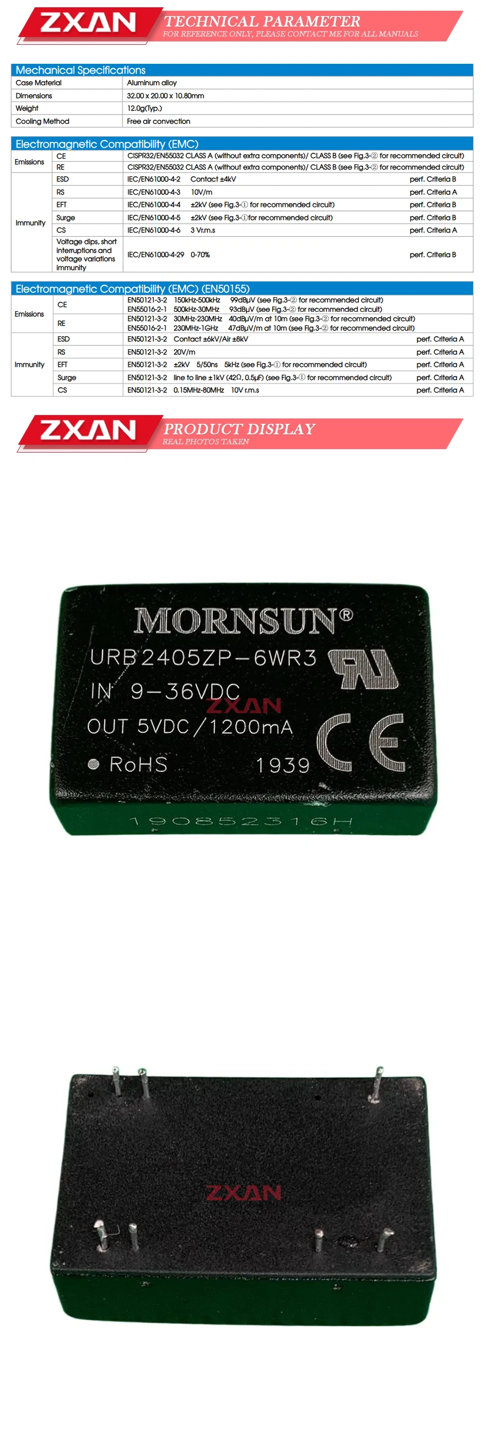 MIORNSUN URB2405ZP-6WR3 Description
