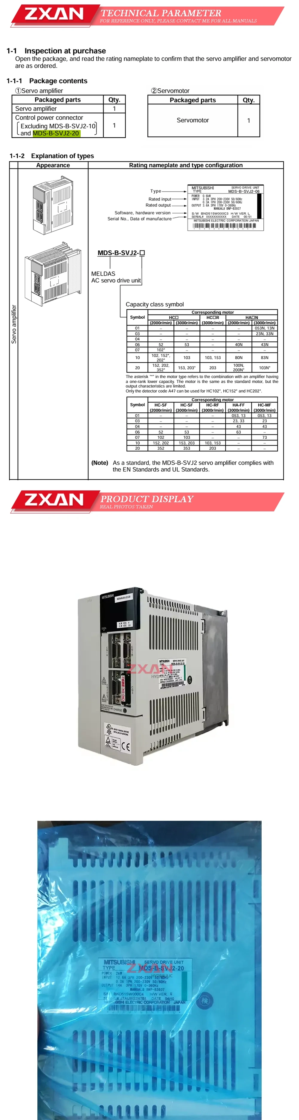 MITSUBISHI MDS-B-SVJ2-20 Description