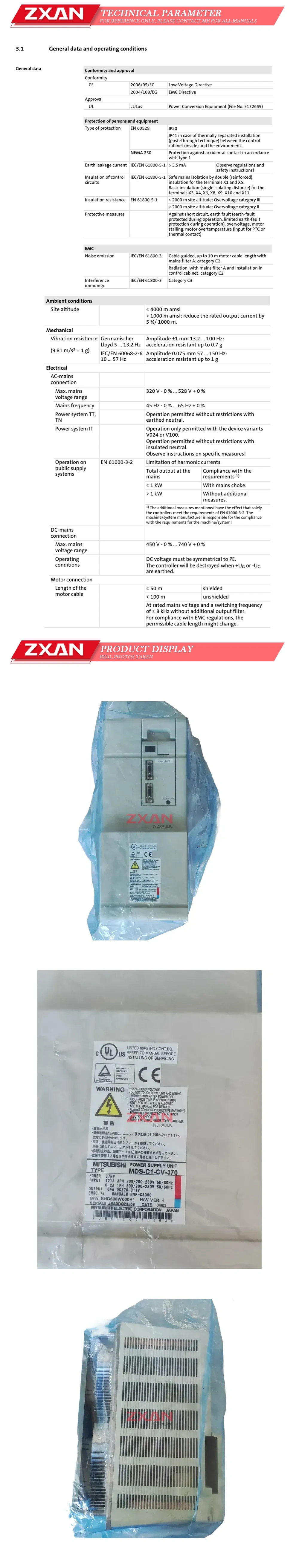 MITSUBISHI MDS-C1-CV-370 Description