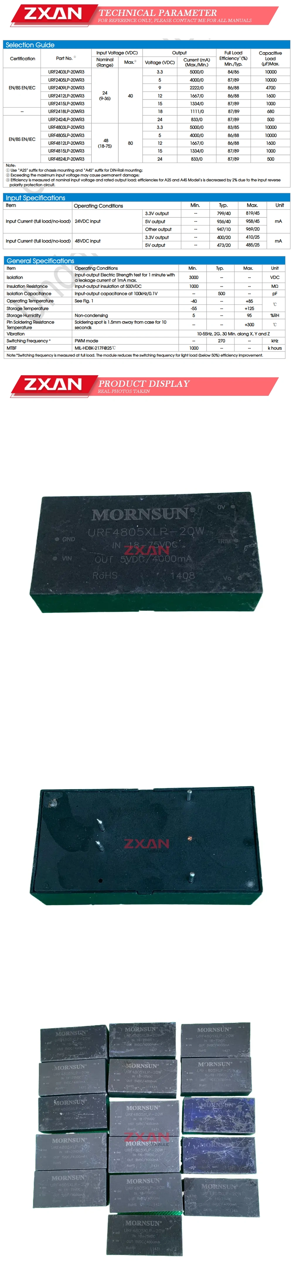 MORNSUN URF4805XLP-20W Description