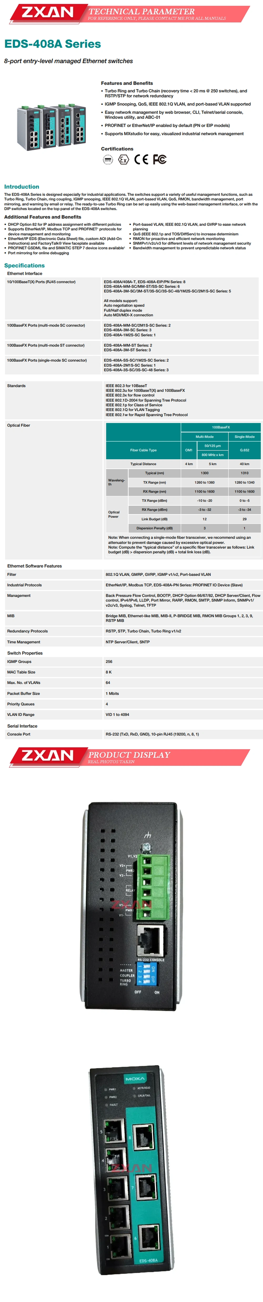 MOXA EDS-408A Description