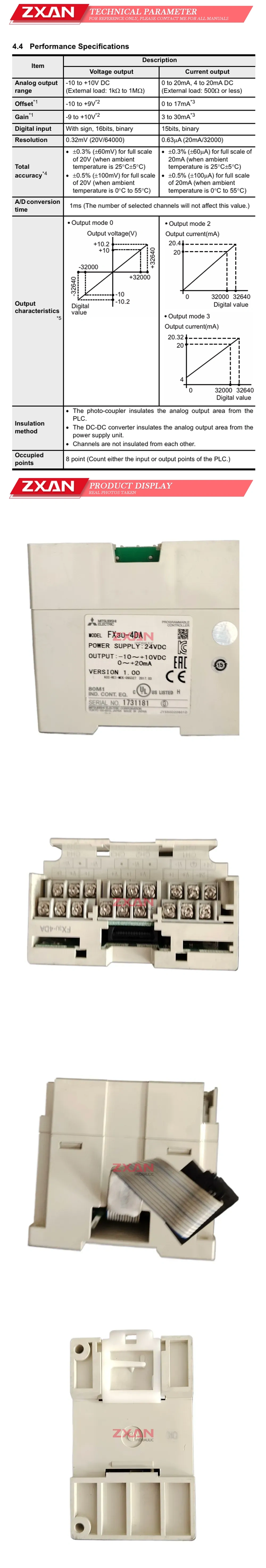 Mitsubishi FX3U-4DA Description