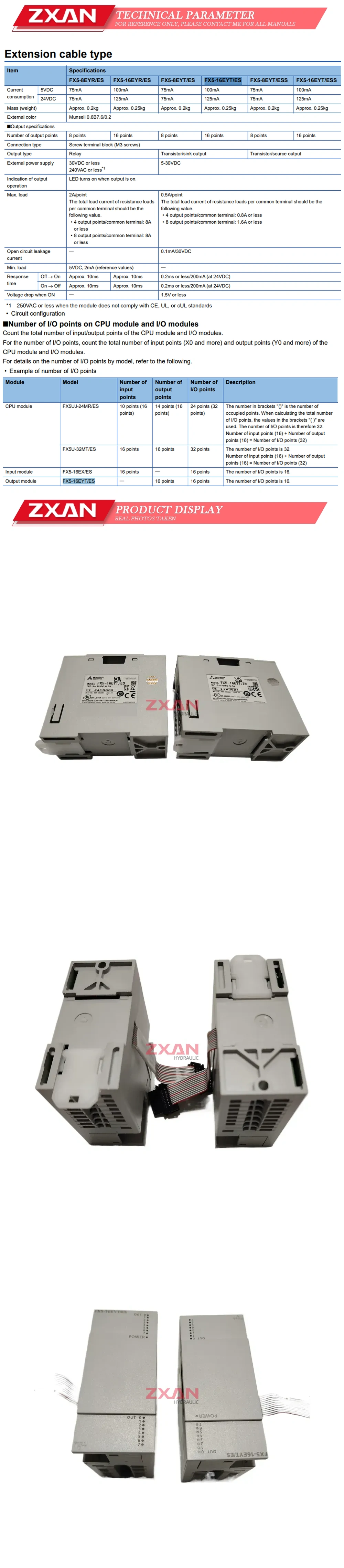 Mitsubishi FX5-16EYT/ES Description