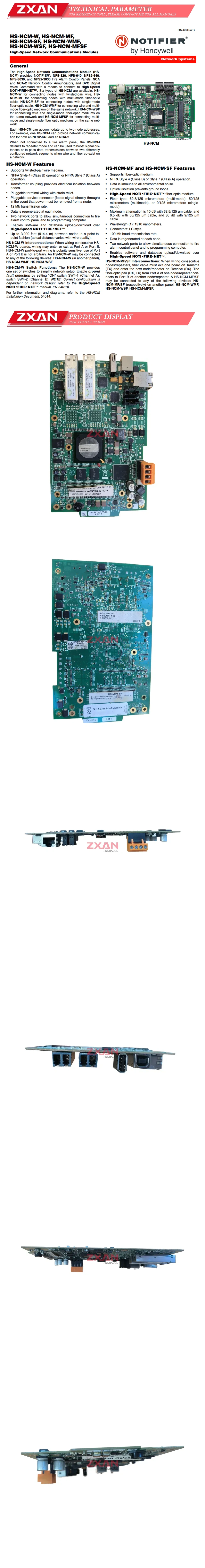 Notifier HS-NCM-SF Description