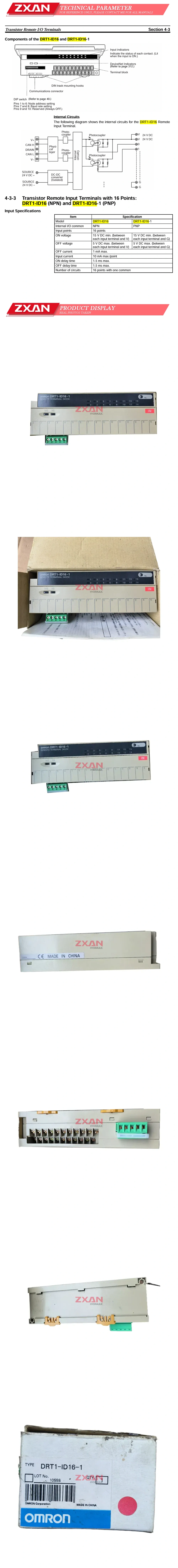 Omron DRT1-ID16-1 Description