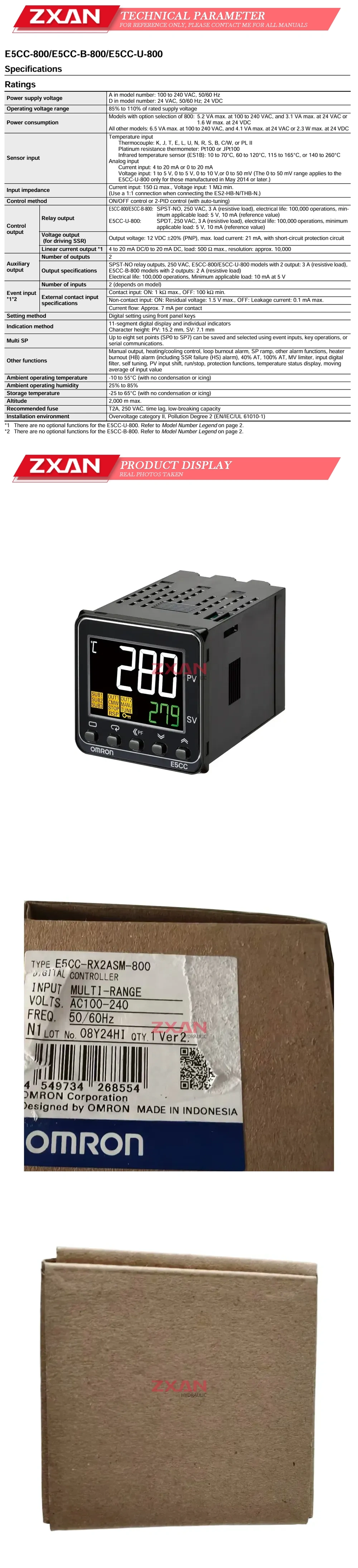 Omron E5CC-RX2ASM-800 Description