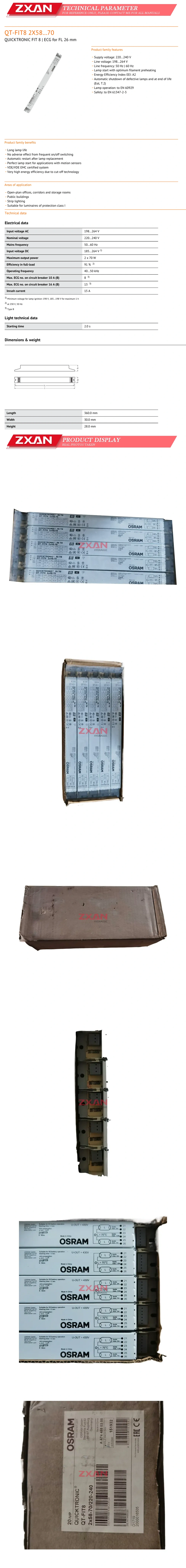 Osram QT-FIT8 2x58-70 Description
